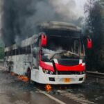 In second bus fire in 12 hours, driver evacuates 14 passengers near Mumbai