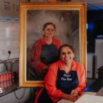 Barnsley chip shop owner honoured with painting by royal artist