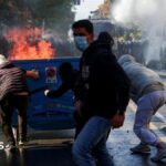 Violent clashes between police and protesters in Albania