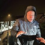 Storm Austen: Presenter battles strong winds as storm hits Cornwall