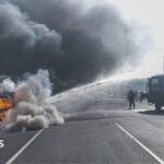 Cars torched and shops looted as anti-migrant violence erupts in South Africa