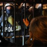 Police deployed during stand-off over control of Poland's top court