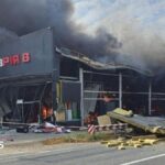 Watch: Moment drone hits supermarket in Odesa