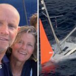 Watch: Couple describe relief at rescue after whale destroys their yacht