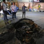 Lucknow: Repeat road cave-in puts spotlight on sewer leak, repairs near divisional commissioner’s office