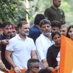 'Rahul Gandhi didn't push me': DK Shivakumar after BJP shares clip from INDIA bloc march to Supreme Court