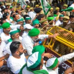 Farmers stopped at Noida-Delhi border amid CJP protest