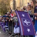 Rugby fans descend on Wakefield for celebratory bus parade