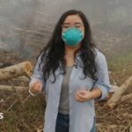 BBC visits wildfire front in haze-choked Indonesia