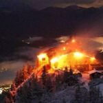 Watch as fire engulfs Hitler's mountaintop Eagle's Nest retreat
