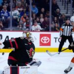 Michkov and Martone lead Flyers past Senators 3-1 for 1st win of season after 9-game skid