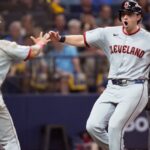Chase DeLauter and José Ramírez lead the Guardians to a 7-3 win over the Rays in Game 1 of the ALCS